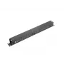 Panel do zarządzania kablami w szafie rack LANBERG AK-1201-B — 1U metalowy, 19 cali (48,3 cm), głębokość 67,5 mm, czarny