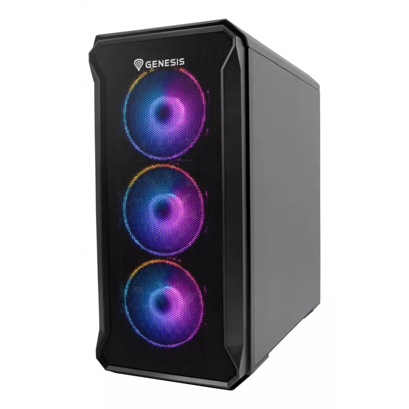 GENESIS Irid 503 ARGB Micro Tower Czarny, Transparentny