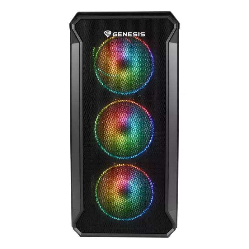 GENESIS Irid 503 ARGB Micro Tower Czarny, Transparentny