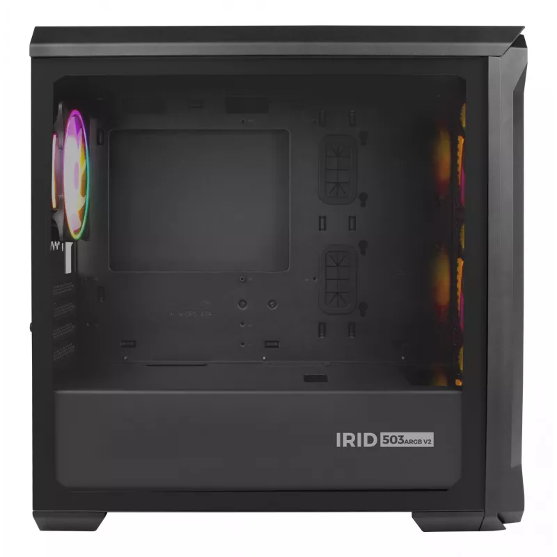 GENESIS Irid 503 ARGB Micro Tower Czarny, Transparentny
