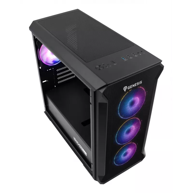 GENESIS Irid 503 ARGB Micro Tower Czarny, Transparentny