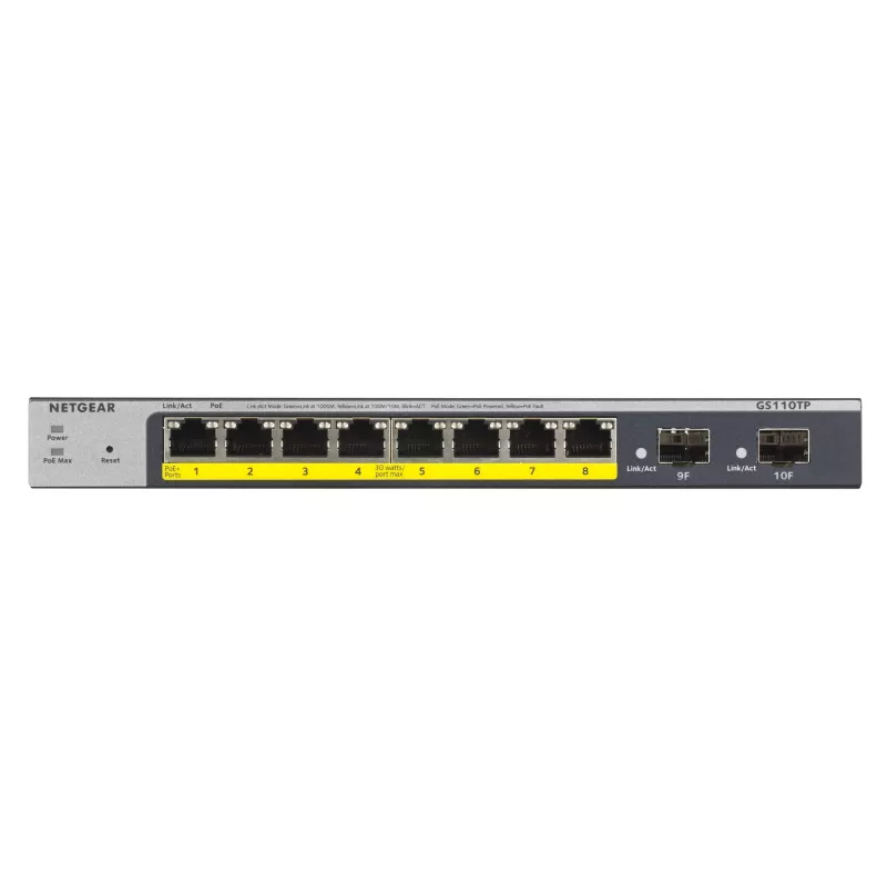 NETGEAR GS110TP Zarządzany L2/L3/L4 Gigabit Ethernet (10/100/1000) Power over Ethernet (PoE) Szary