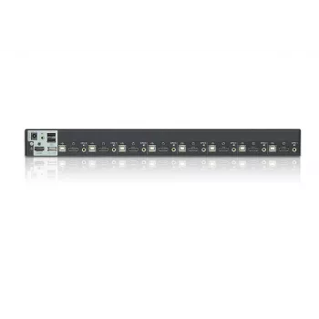 Przełącznik KVM ATEN 8-portowy USB - HDMI z portem peryferyjnym USB, 1920 x 1200 pikseli, WUXGA, 8,56 W, czarny