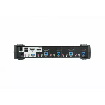 Przełącznik KVMP ATEN 4-portowy USB 3.0 4K DisplayPort MST, 4096 x 2160 pikseli, 4K Ultra HD, 4,89 W, czarny