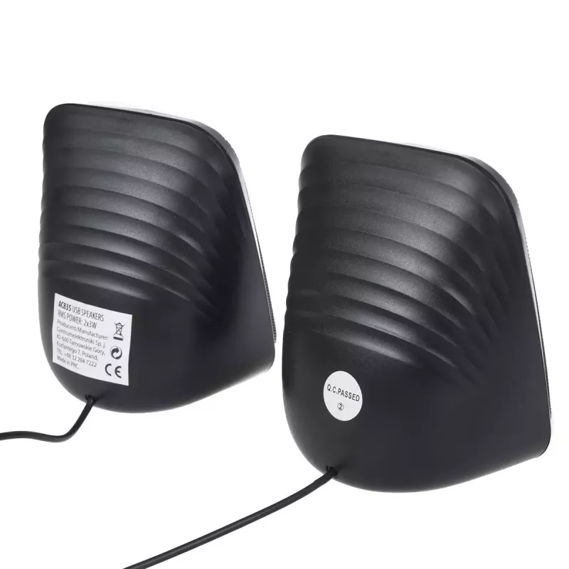 Głośnik Audiocore AC835 przewodowy 2.0 6 W USB czarny głośniki biurkowe