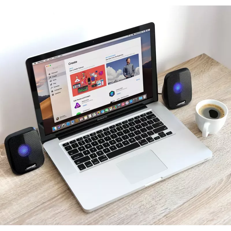 Głośnik Audiocore AC835 przewodowy 2.0 6 W USB czarny głośniki biurkowe