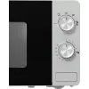 Kuchenka mikrofalowa solo Gorenje MO20E1S — 20 l, 800 W, sterowanie obrotowe, talerz obrotowy 270 mm, stal nierdzewna/czarny