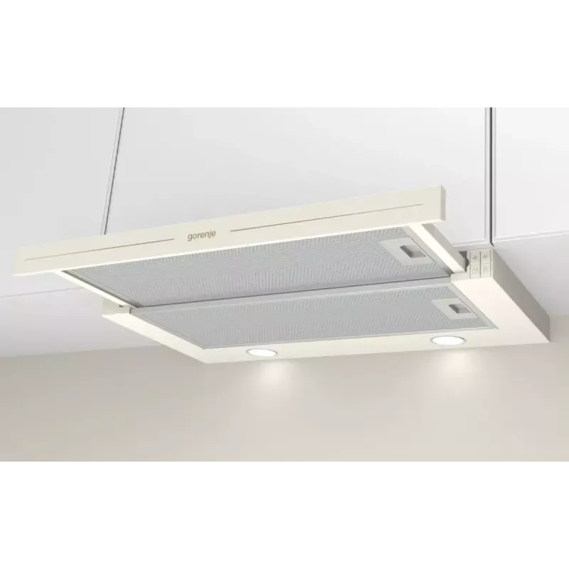 Okap kuchenny podszafkowy Gorenje BHP62CLI, filtr aluminiowy, poziom hałasu: D