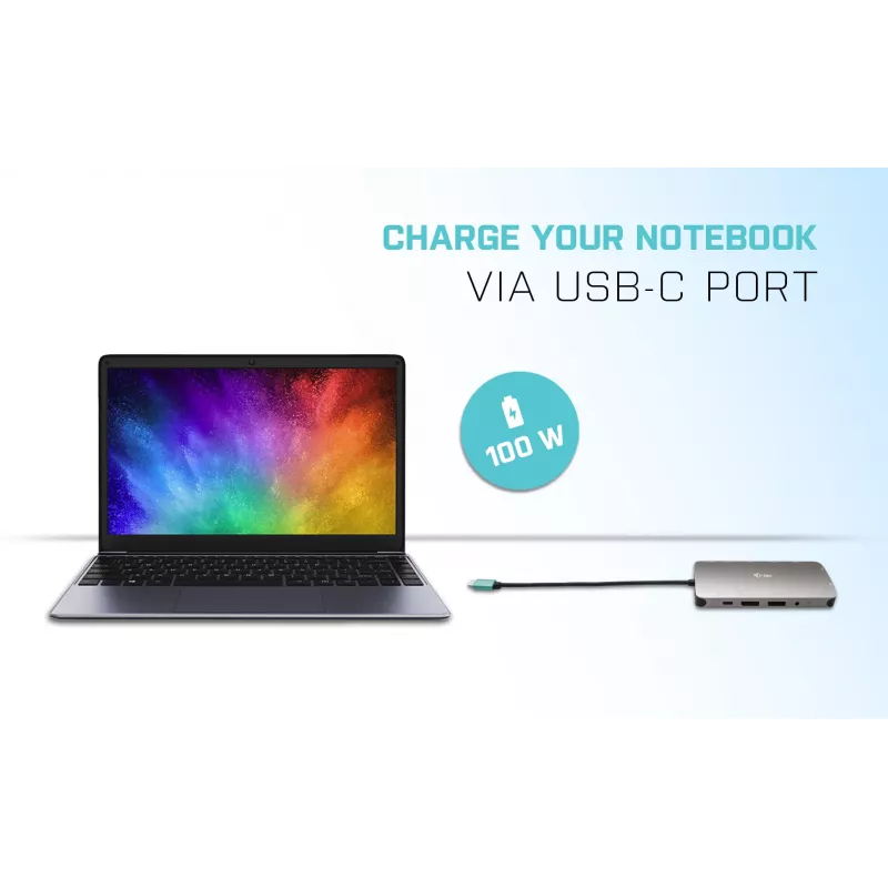 i-tec Metal USB-C Nano 3x Display Docking Station + Power Delivery 100 W