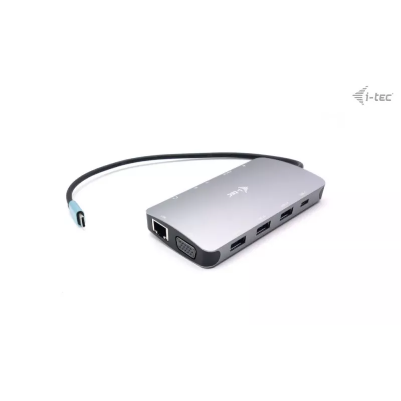 Stacja dokująca i-tec Metal USB-C Travel Nano Dock HDMI/VGA z LAN + Power Delivery 100 W