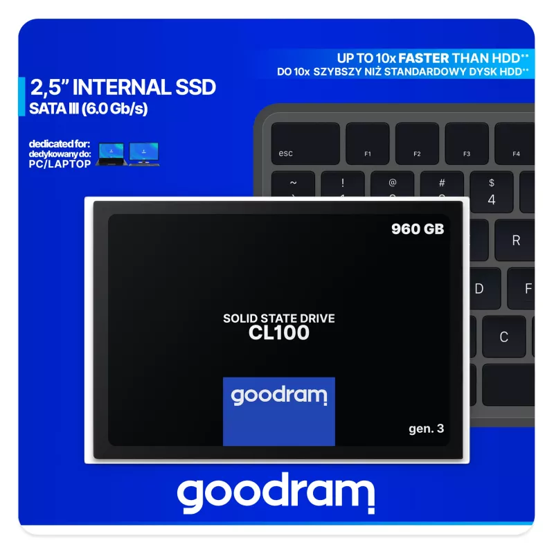 Dysk SSD Goodram 960 GB 2,5 cala SATA III SSDPR-CL100-960-G3