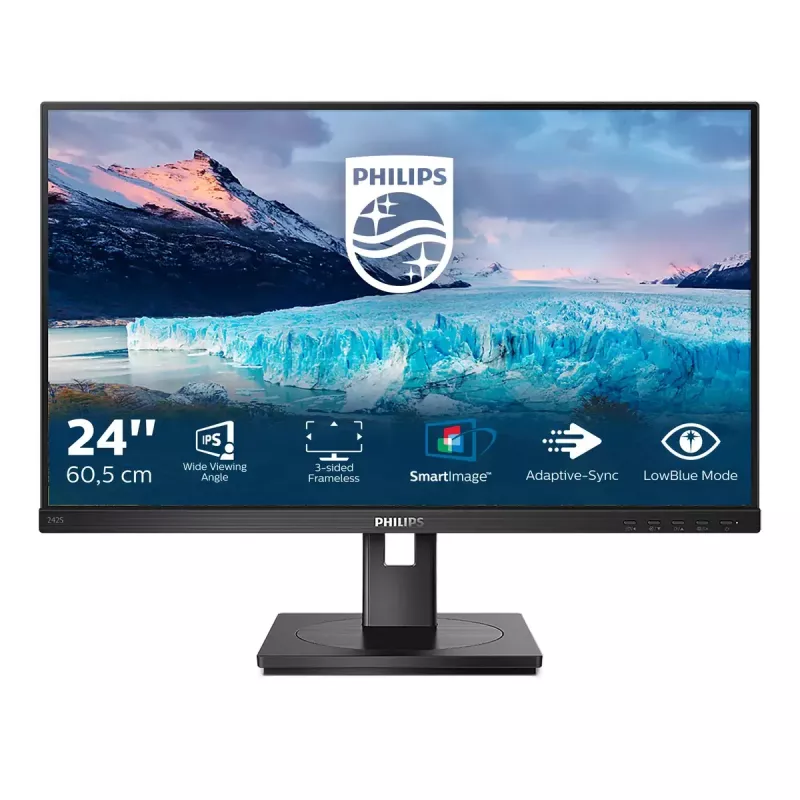 Monitor komputerowy Philips S Line 242S1AE/00 60,5 cm (23,8 cala) 1920 x 1080 pikseli Full HD LED Czarny