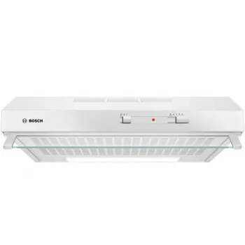Okap kuchenny ścienny Bosch Serie 2 DUL62FA21, 600 mm, biały, 3 prędkości, 250 m³/h, filtr flizelinowy