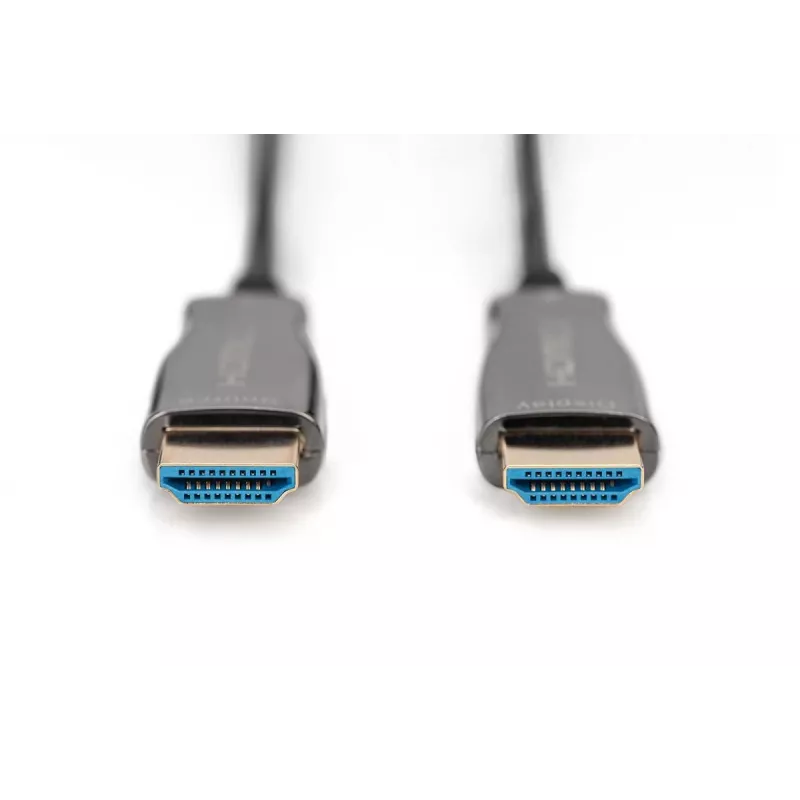 DIGITUS HDMI AOC hybrydowy kabel światłowodowy, Type A M/M, 15m UHD 4K@60Hz, CE, czarny