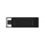 Kingston Technology DataTraveler 64GB USB-C 3.2 Gen 1 70, 64 GB, USB Type-C, 3.2 Gen 1 (3.1 Gen 1), Cap, 7 g, Czarny