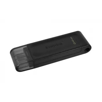 Kingston Technology DataTraveler 64GB USB-C 3.2 Gen 1 70, 64 GB, USB Type-C, 3.2 Gen 1 (3.1 Gen 1), Cap, 7 g, Czarny