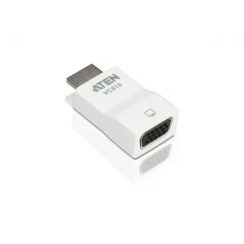 Konwerter ATEN HDMI na VGA, biały, tworzywo sztuczne, 1920 x 1200 pikseli, 1080p, HDMI, VGA