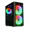 Obudowa PC IBOX Chiron ZH68 Gaming, ATX Midi-Tower, obsługa EATX, czarna, okno boczne, podświetlenie