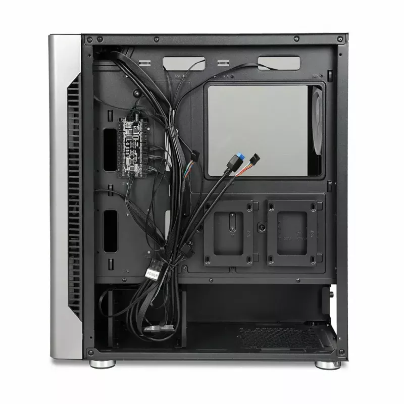 Obudowa PC IBOX Chiron ZH68 Gaming, ATX Midi-Tower, obsługa EATX, czarna, okno boczne, podświetlenie