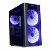 Obudowa PC IBOX Chiron ZH68 Gaming, ATX Midi-Tower, obsługa EATX, czarna, okno boczne, podświetlenie