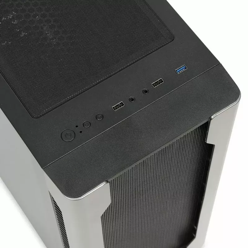 Obudowa PC IBOX Chiron ZH68 Gaming, ATX Midi-Tower, obsługa EATX, czarna, okno boczne, podświetlenie