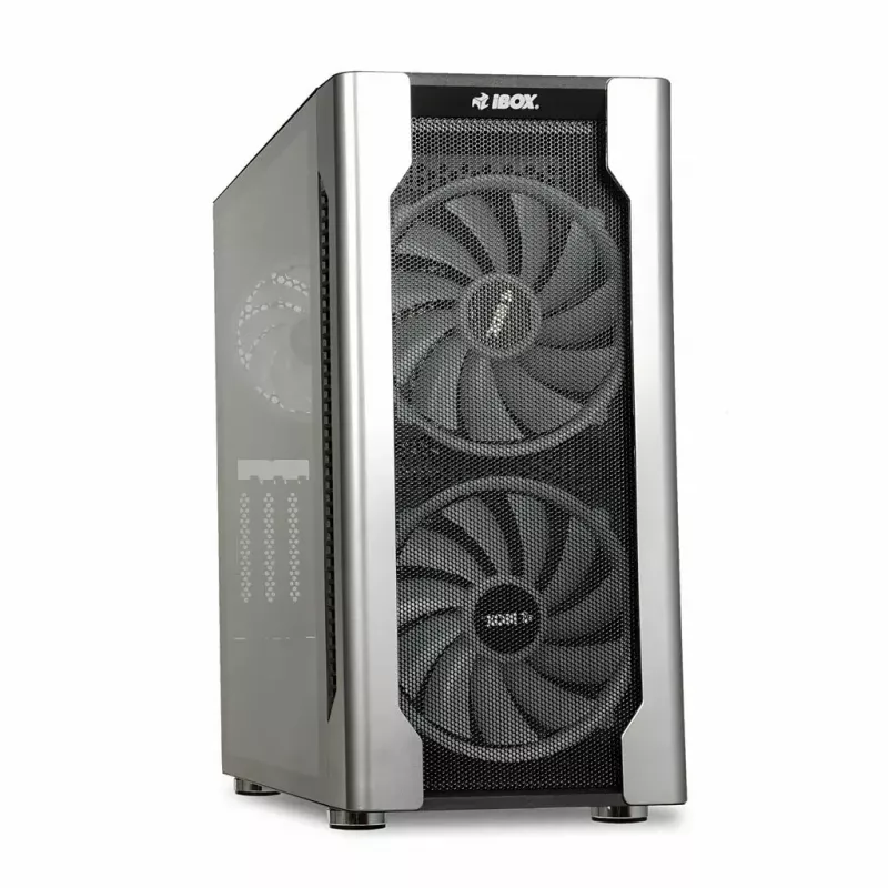 Obudowa PC IBOX Chiron ZH68 Gaming, ATX Midi-Tower, obsługa EATX, czarna, okno boczne, podświetlenie
