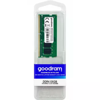 Pamięć laptopowa DDR4 SO‑DIMM GOODRAM 16 GB 3200 MHz, 260 pinów, 1,2 V, CAS22, niebuforowana