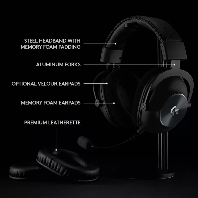 LOGITECH Pro X Wireless Lightspeed Gaming Headset Czarny