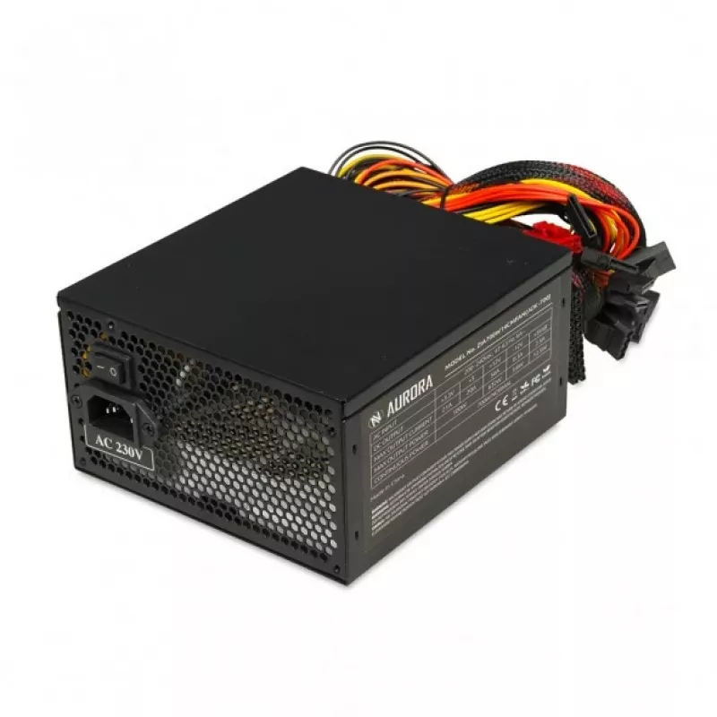 Zasilacz IBOX iBox Aurora 500 W 20+4 pin ATX, wentylator 140 mm, biały