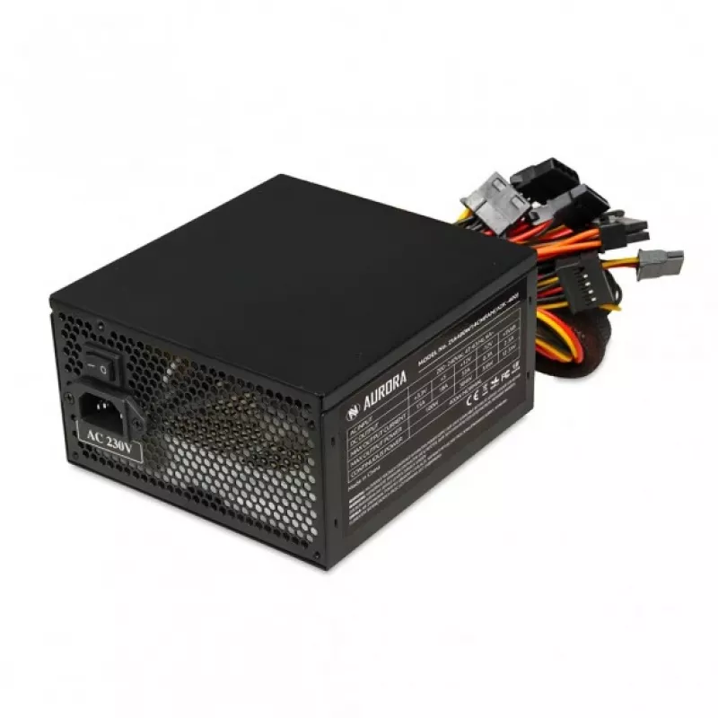 Zasilacz IBOX iBox Aurora 500 W 20+4 pin ATX, wentylator 140 mm, biały