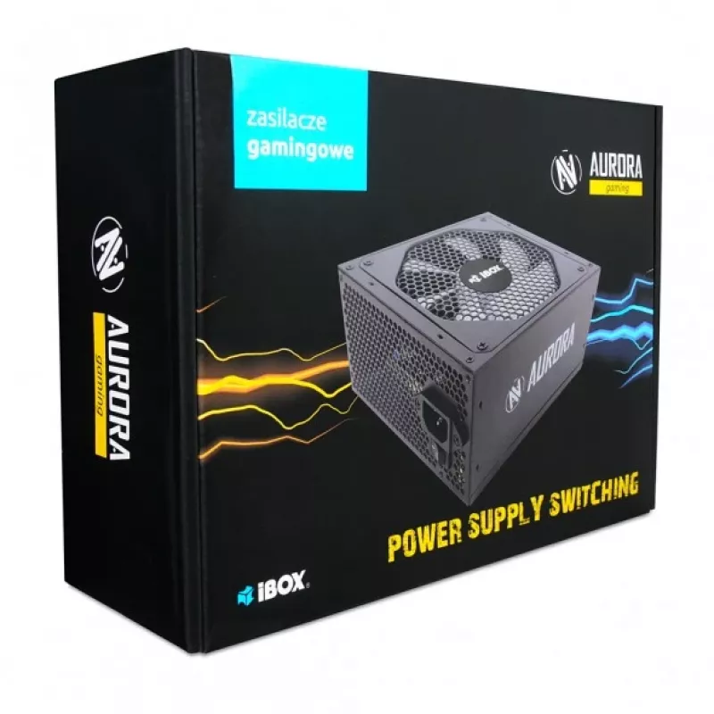Zasilacz IBOX iBox Aurora 500 W 20+4 pin ATX, wentylator 140 mm, biały
