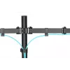 DIGITUS Univer.dual Monitor Clamp Mount 17-32in 2x 8kg (max.) Czarny