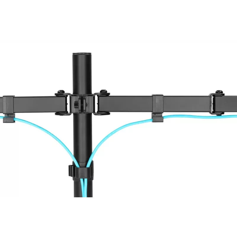 DIGITUS Univer.dual Monitor Clamp Mount 17-32in 2x 8kg (max.) Czarny