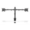 DIGITUS Univer.dual Monitor Clamp Mount 17-32in 2x 8kg (max.) Czarny