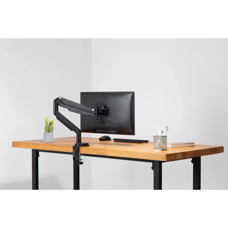Uchwyt uniwersalny DIGITUS do jednego monitora, sprężyna gazowa, zacisk, 17-32 cali, 9 kg