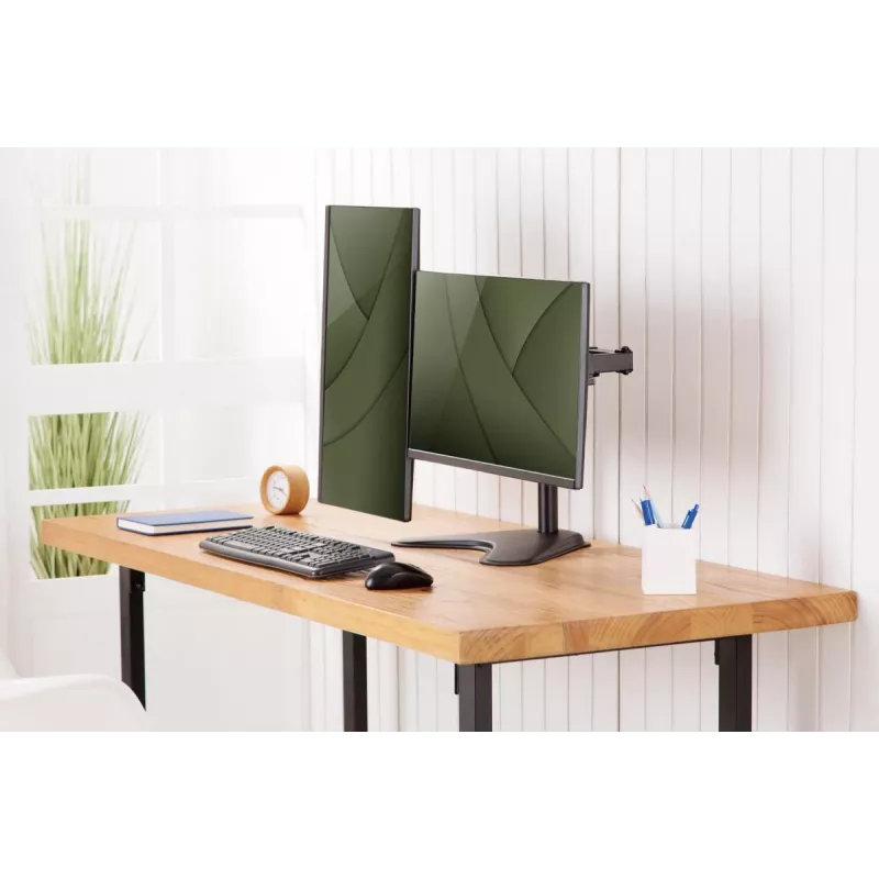 DIGITUS uniwersalna podstawa pod dwa monitory 17–32 cale 2x 8 kg (maks.) czarna