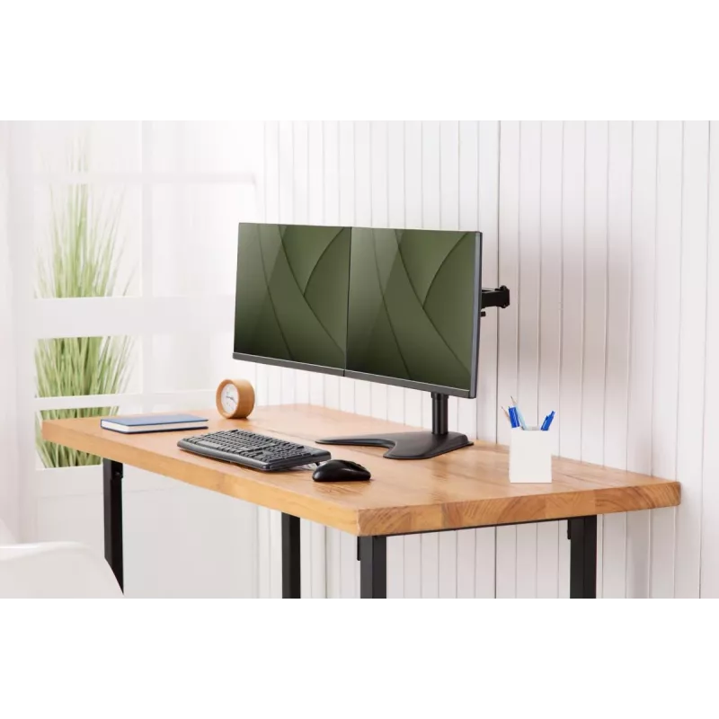 DIGITUS uniwersalna podstawa pod dwa monitory 17–32 cale 2x 8 kg (maks.) czarna
