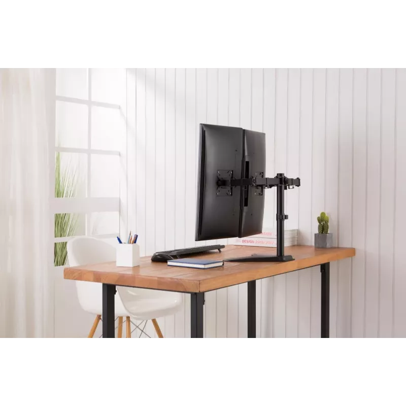 DIGITUS uniwersalna podstawa pod dwa monitory 17–32 cale 2x 8 kg (maks.) czarna