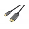 DIGITUS USB-C - HDMI Adapter, 2m 4K/30Hz, czarny, metalowa obudowa