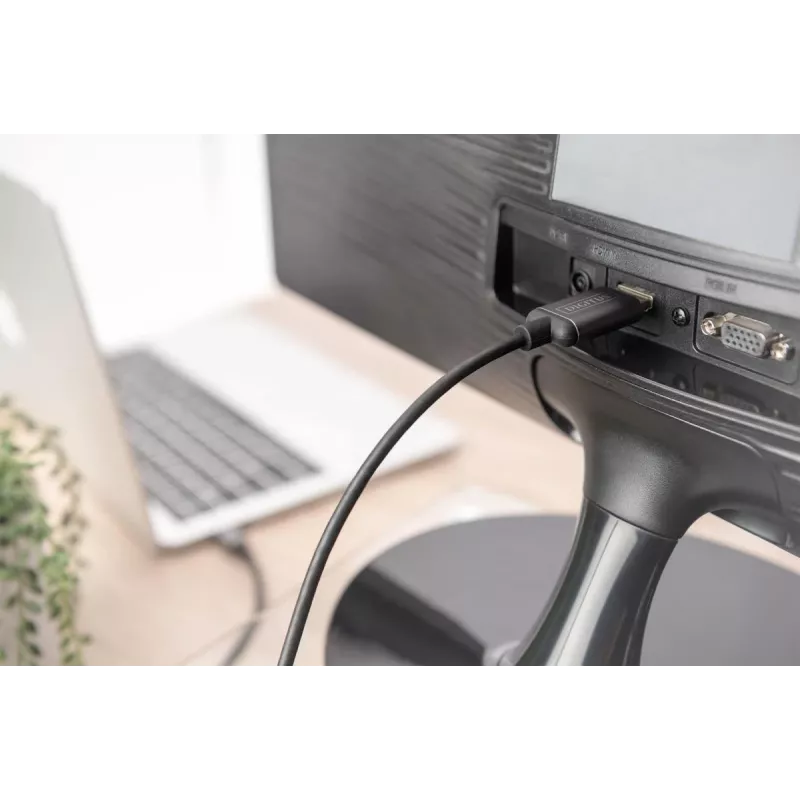 DIGITUS USB-C - HDMI Adapter, 2m 4K/30Hz, czarny, metalowa obudowa