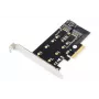 Karta dodatkowa DIGITUS M.2 NGFF/NVMe SSD na PCIe, obsługuje klucze B, M i B+M, rozmiary 80, 60, 42 i 30 mm