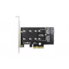 Karta dodatkowa DIGITUS M.2 NGFF/NVMe SSD na PCIe, obsługuje klucze B, M i B+M, rozmiary 80, 60, 42 i 30 mm