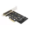 Karta dodatkowa DIGITUS M.2 NGFF/NVMe SSD na PCIe, obsługuje klucze B, M i B+M, rozmiary 80, 60, 42 i 30 mm