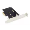 Karta dodatkowa DIGITUS M.2 NGFF/NVMe SSD na PCIe, obsługuje klucze B, M i B+M, rozmiary 80, 60, 42 i 30 mm