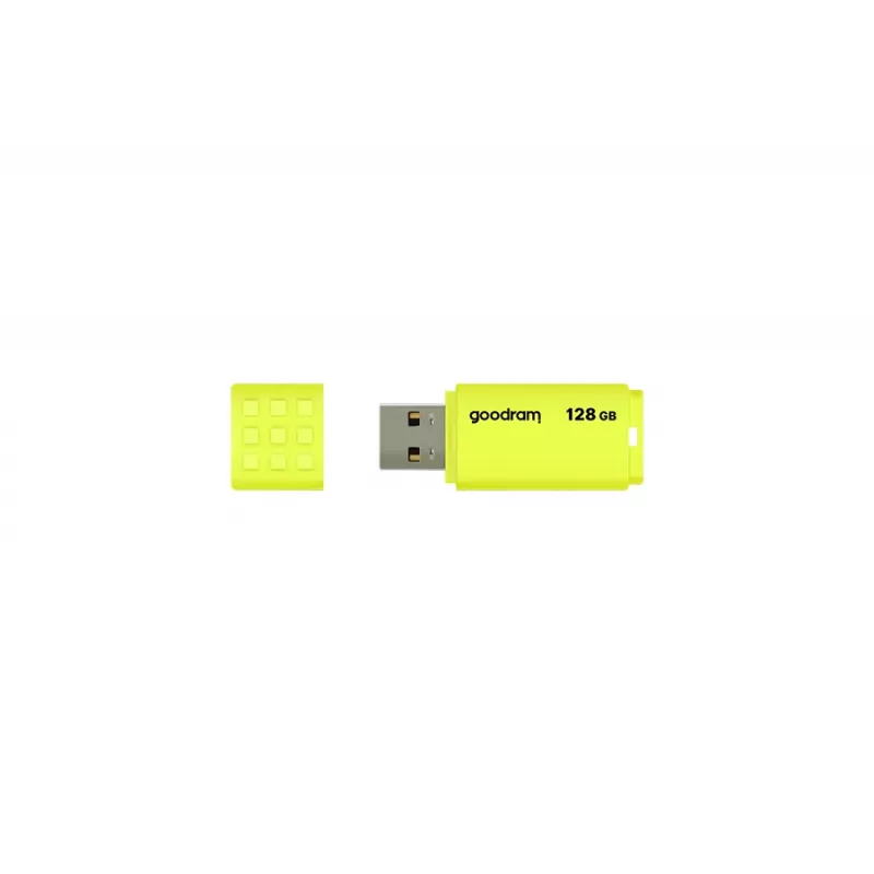 Pamięć USB GOODRAM UME2 128 GB USB 2.0 Type-A, żółta, 21×51 mm