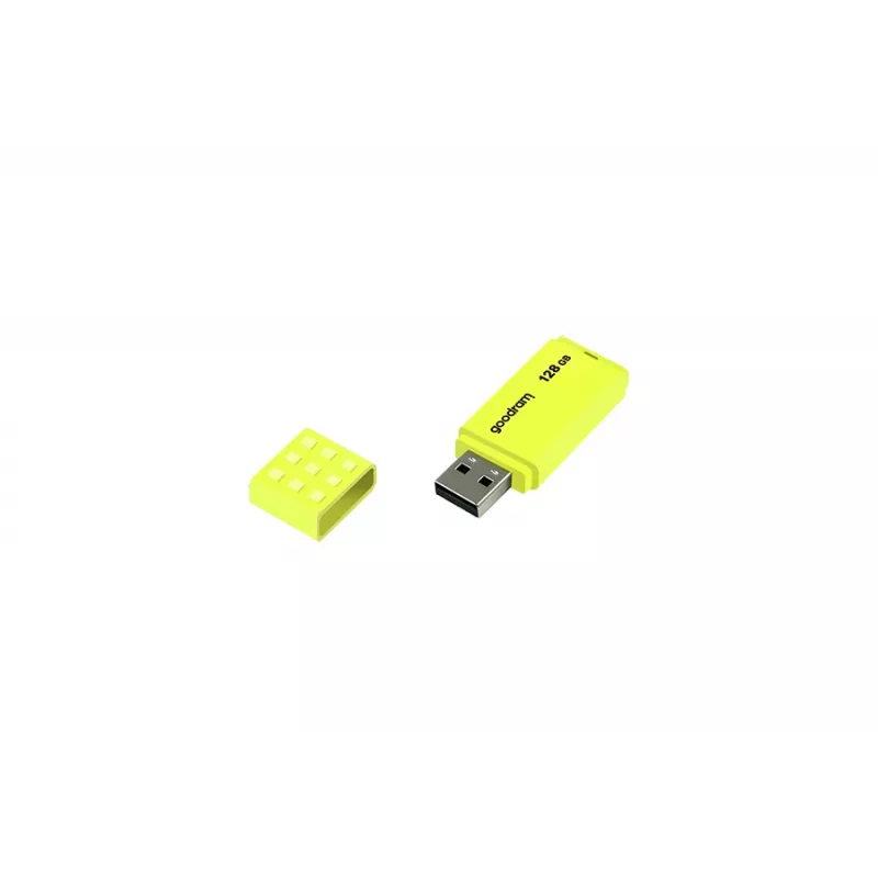 Pamięć USB GOODRAM UME2 128 GB USB 2.0 Type-A, żółta, 21×51 mm