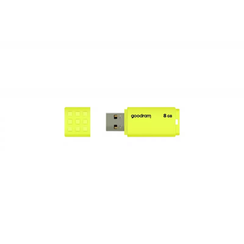 Pamięć USB GOODRAM UME2 8 GB USB 2.0 Type-A, żółta, konstrukcja z zatyczką