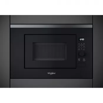 Kuchenka mikrofalowa z grillem do zabudowy WHIRLPOOL WMF201G, 800 W, 20 l, stal nierdzewna/czarny