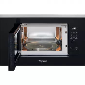 Kuchenka mikrofalowa z grillem do zabudowy WHIRLPOOL WMF201G, 800 W, 20 l, stal nierdzewna/czarny