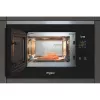 Kuchenka mikrofalowa z grillem do zabudowy WHIRLPOOL WMF201G, 800 W, 20 l, stal nierdzewna/czarny